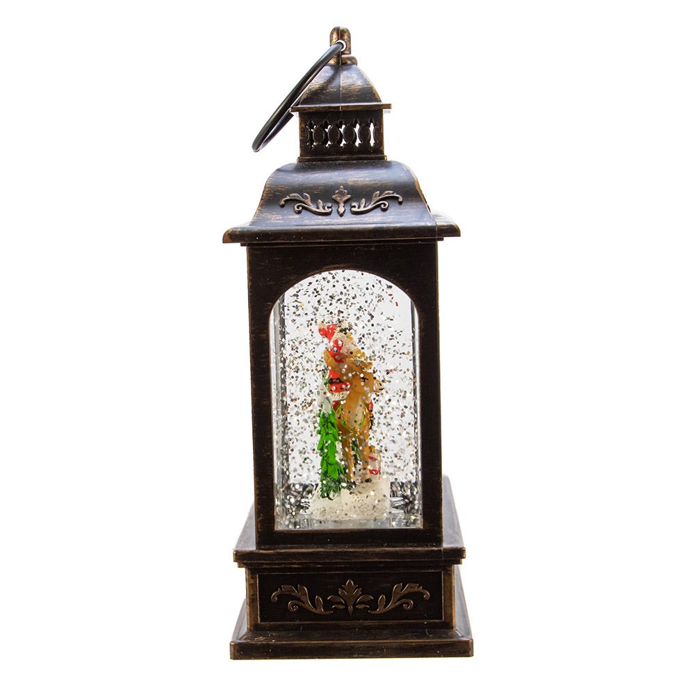 Kurt Adler 9-Inch LED Santa Lantern with Motion